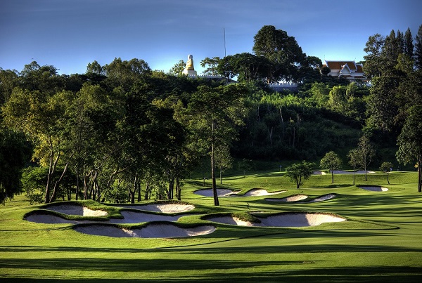 White Buddha Statue on top of the hill at Siam Country Club Old Course